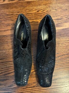 J.Renee women’s Black Croc-Embossed Slip-On boots size 7.5